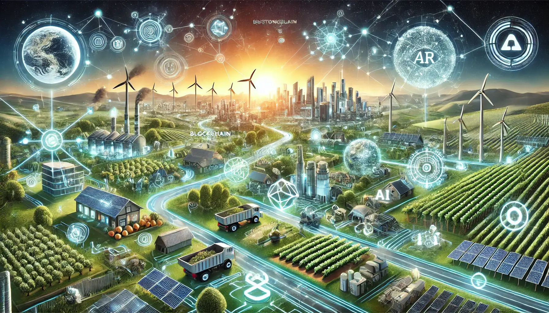 Sustainability of Blockchain and AI technologies Within The 4IR image